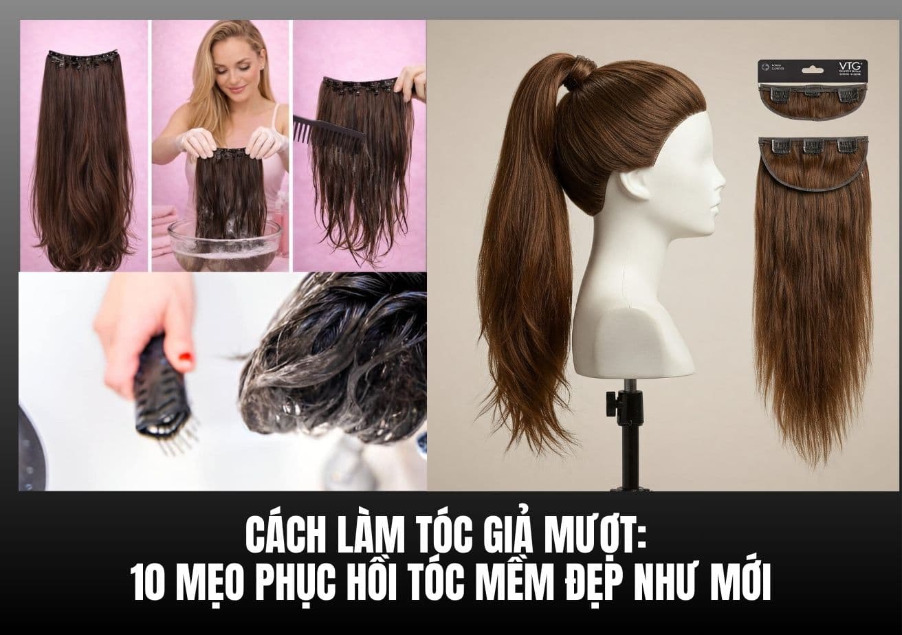 Cách Làm Tóc Giả Mượt: 10 Mẹo Phục Hồi Tóc Mềm Đẹp Như Mới